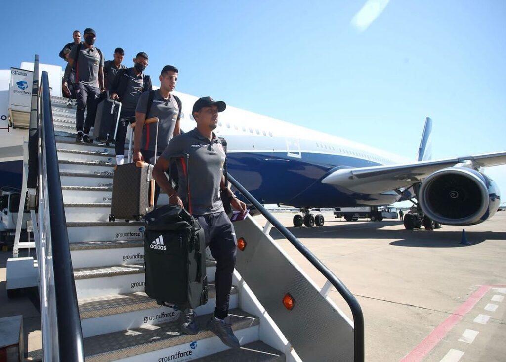 Peru Soccer Team arriving on private flights to Qatar